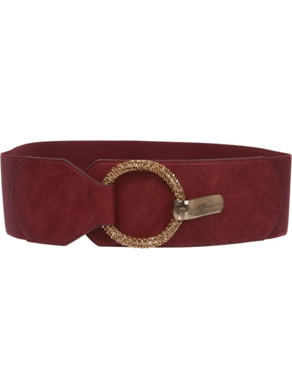 High Waist 3" Wide Fashion Stretch Belt with Ring Hook Buckle for Women